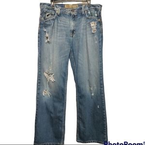 BKE Marshall jeans mens size 38/32 destructed and distressed